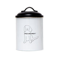 Country Living Set of 3 Pet Treat Storage Canisters – Black & White