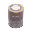 Country Living Dog Treat Canisters - Set of 2 Carbon Steel Jars with Bamboo Lids – Volcanic Gray