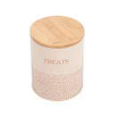 Country Living Dog Treat Canisters - Set of 2 Carbon Steel Jars with Bamboo Lids – White Swan