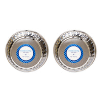 Hammered Stainless Steel Dog Bowl Set - Rose Quartz