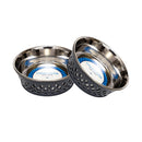 Farmhouse Dog Bowl Set in Stainless Steel