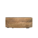 Modern Dog Bowl in Stainless Steel with Mango Wood Holder