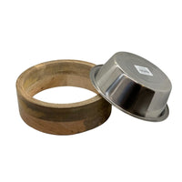 Modern Dog Bowl in Stainless Steel with Mango Wood Holder