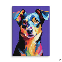 Custom Pet Wall Art Canvas in a Colorful, Modern Style