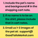 Custom Personalized Dog, Cat Picture and Name Unisex T-shirt