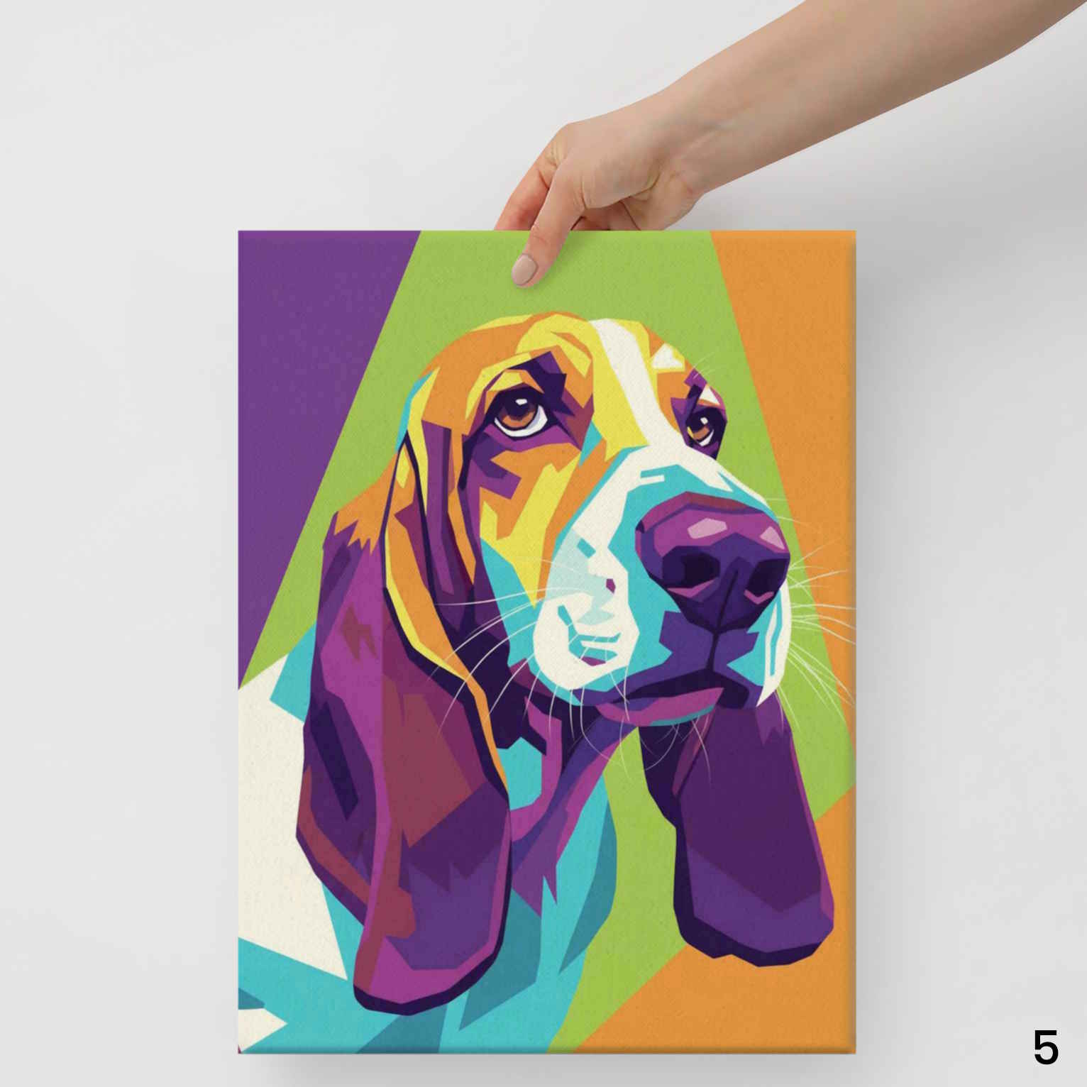 Custom Pet Wall Art Canvas in a Colorful, Modern Style