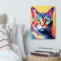 Custom Pet Wall Art Canvas in a Colorful, Modern Style