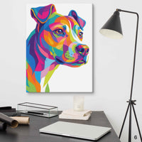 Custom Pet Wall Art Canvas in a Colorful, Modern Style