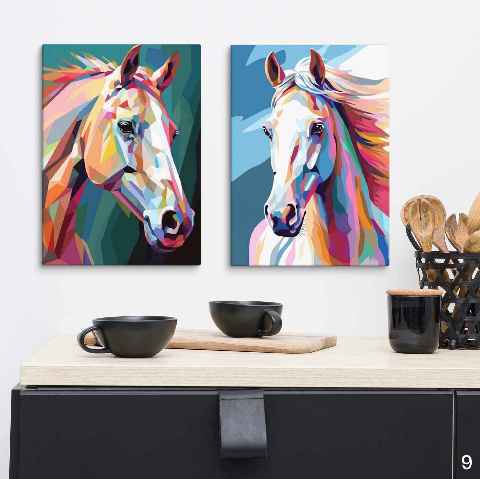 Custom Pet Wall Art Canvas in a Colorful, Modern Style