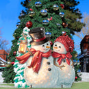 Vintage Snowman & Snowlady Lawn Art