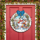 Let It Snow Wood Door Art