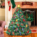 Christmas Tree & Winter Birds Freestanding Decoration