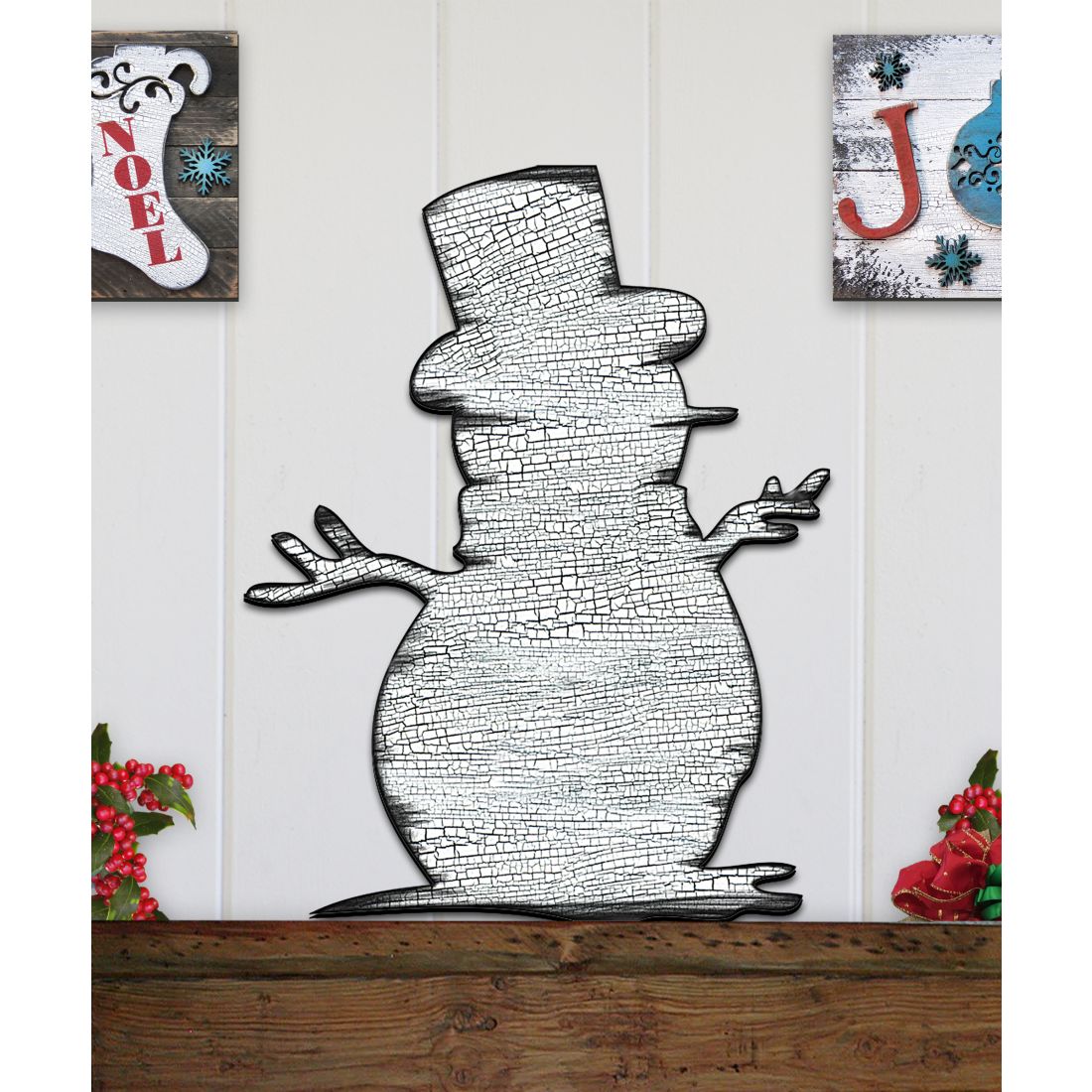 Rustic Snowman Door Decor