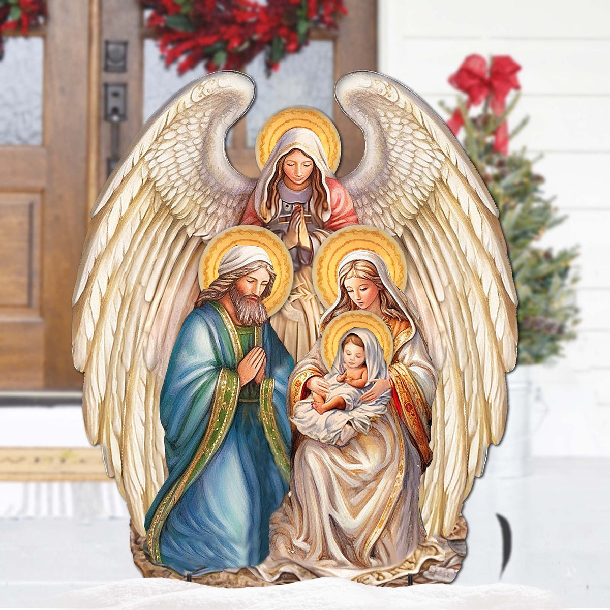 Angel Nativity Outdoor Lawn Art