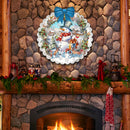 Let It Snow Wood Door Art