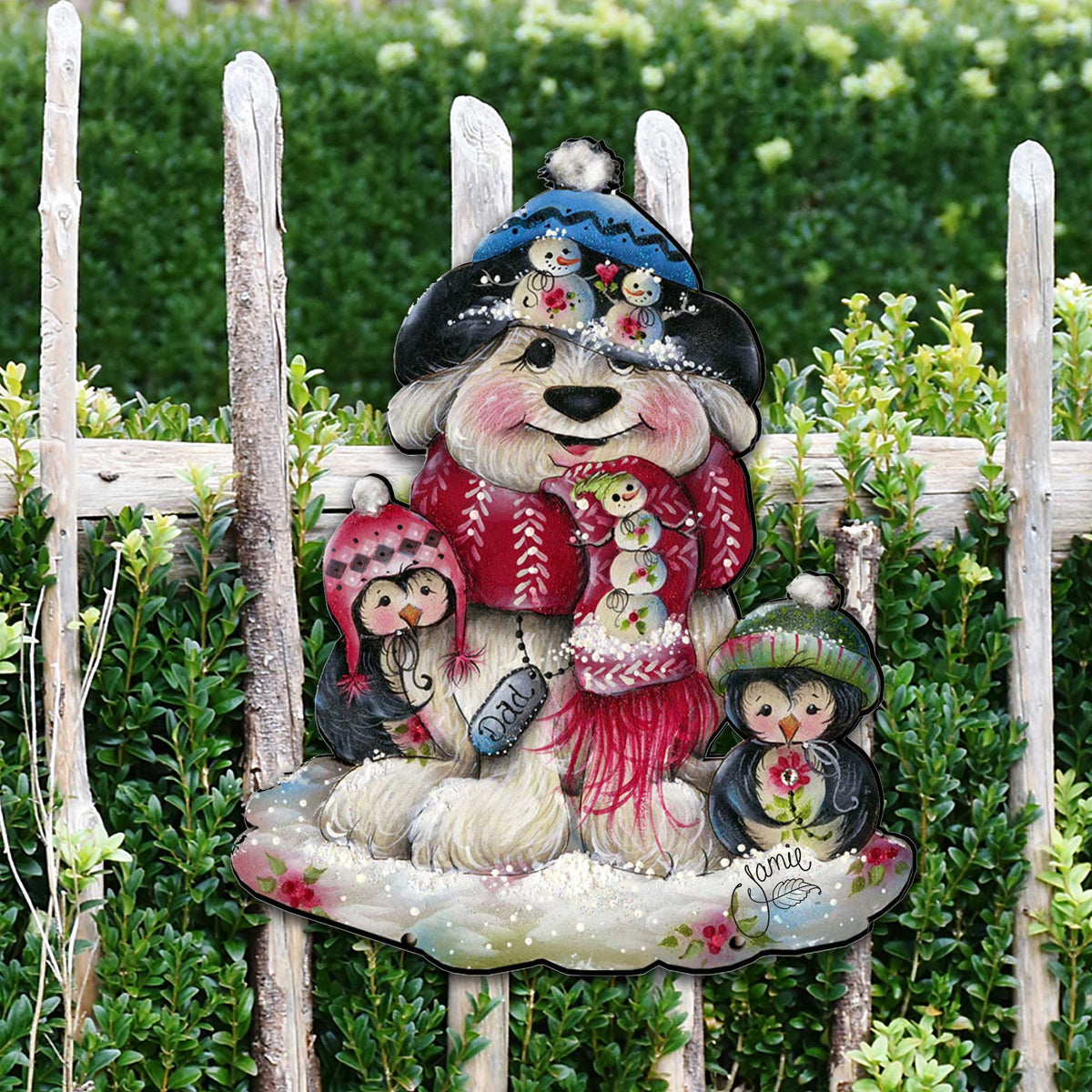Puppy Dog & Penguins Door Hanger