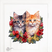 Kittens Holiday Front Door Art