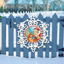 Snowflake Santa & Rudolph Reindeer Door Decor