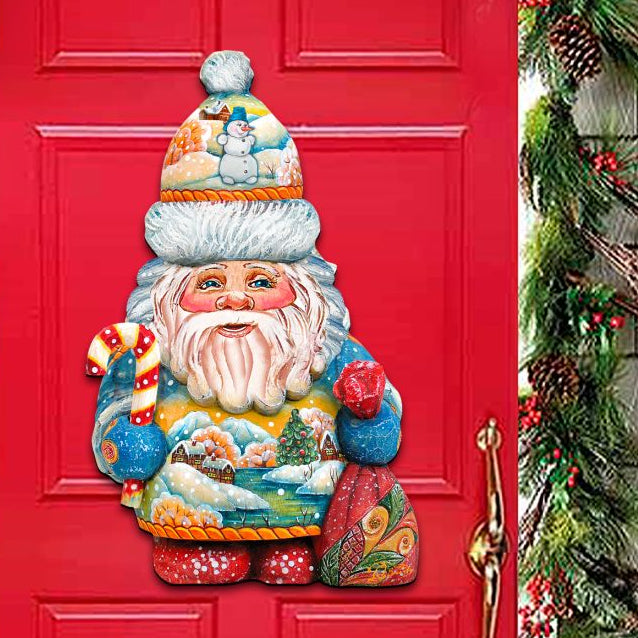 Christmas Gnome Santa Clause & Candy Cane Door Hanger