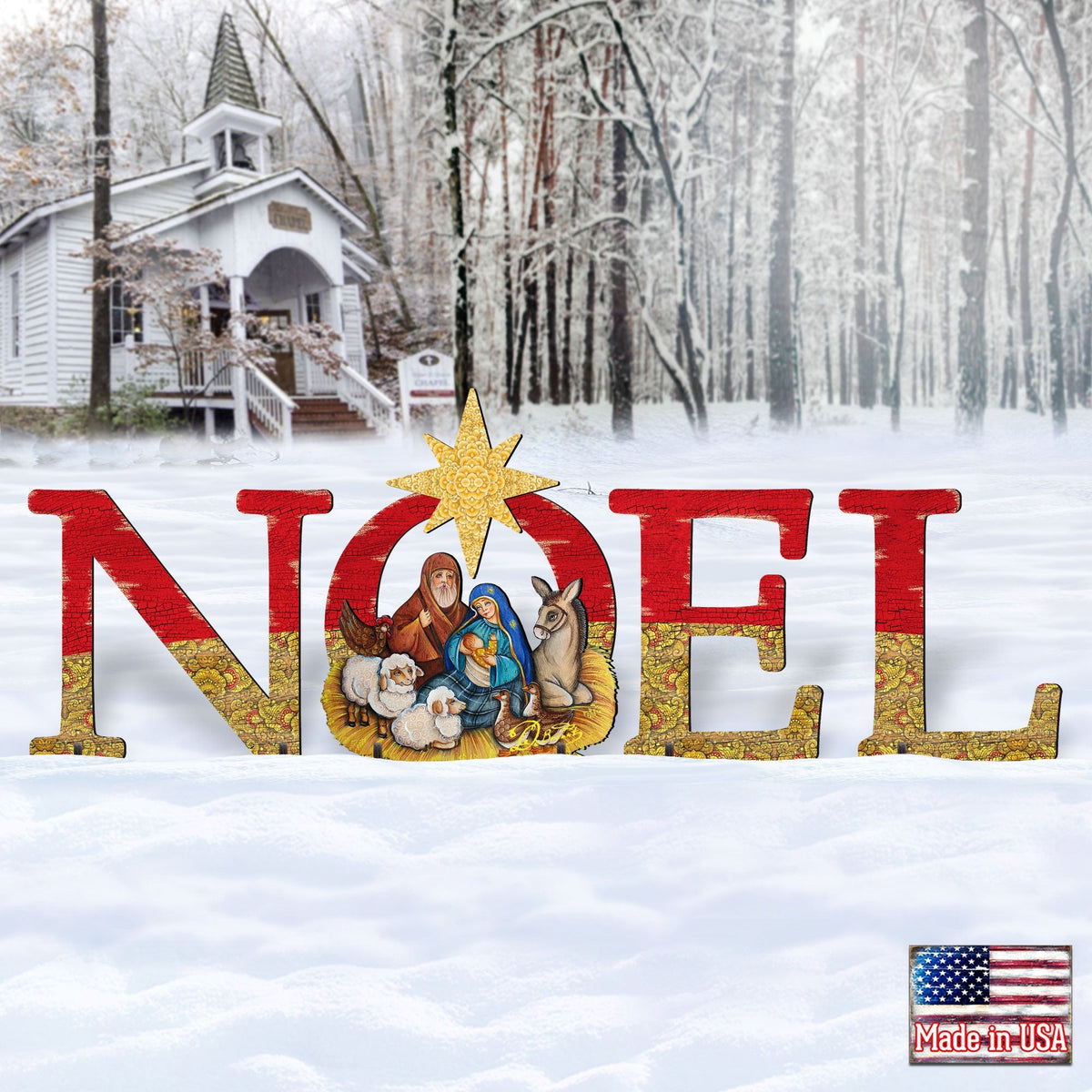 NOEL Nativity & Star of Bethlehem Outdoor Display
