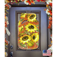 Sunflower Mason Jar Door Decor
