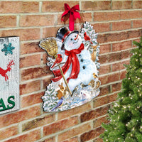 Vintage Snowman & Friends Porch Sign