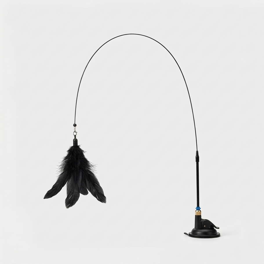 Cat Teaser Toy - Feather Wand
