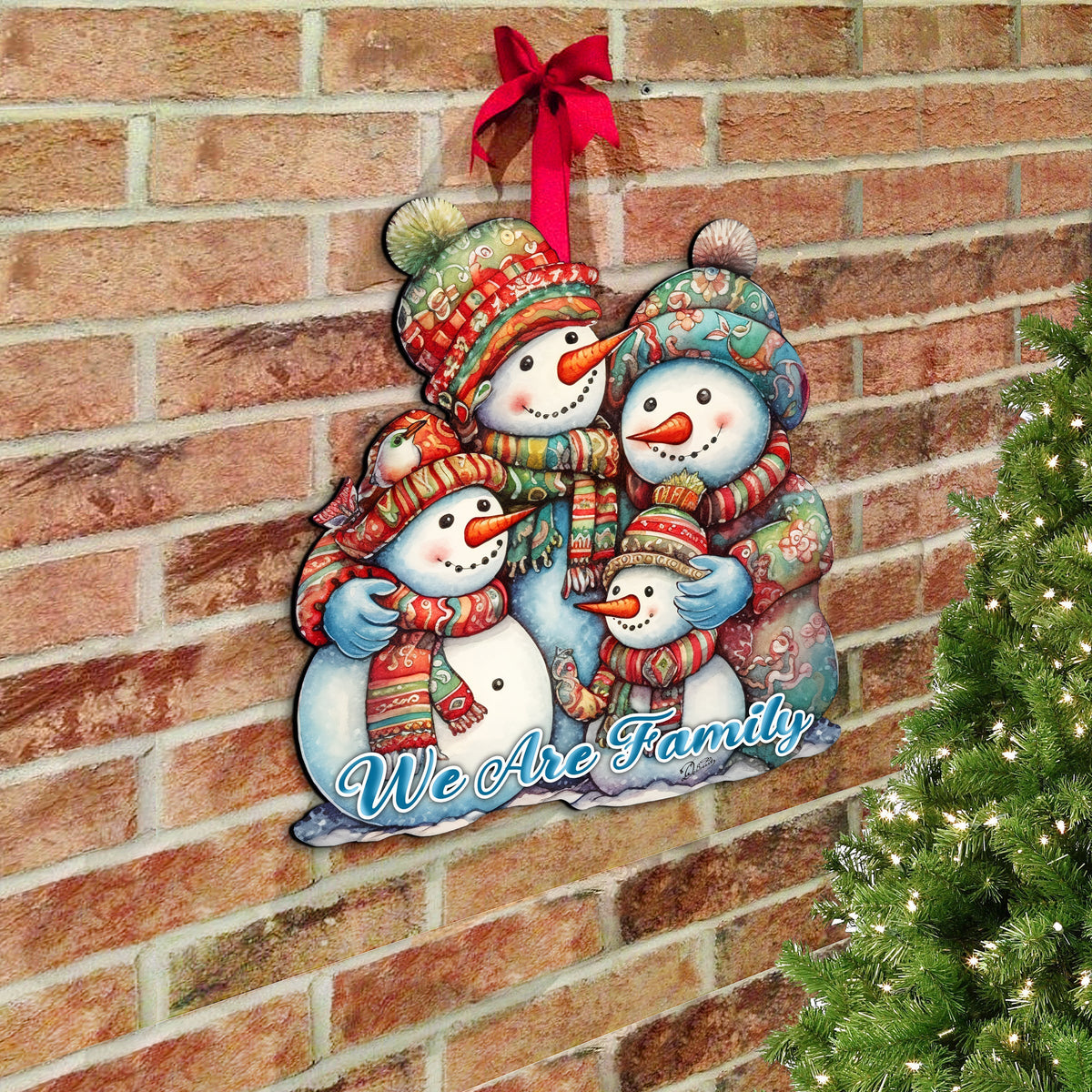 Snowman Family Holiday Door Decor