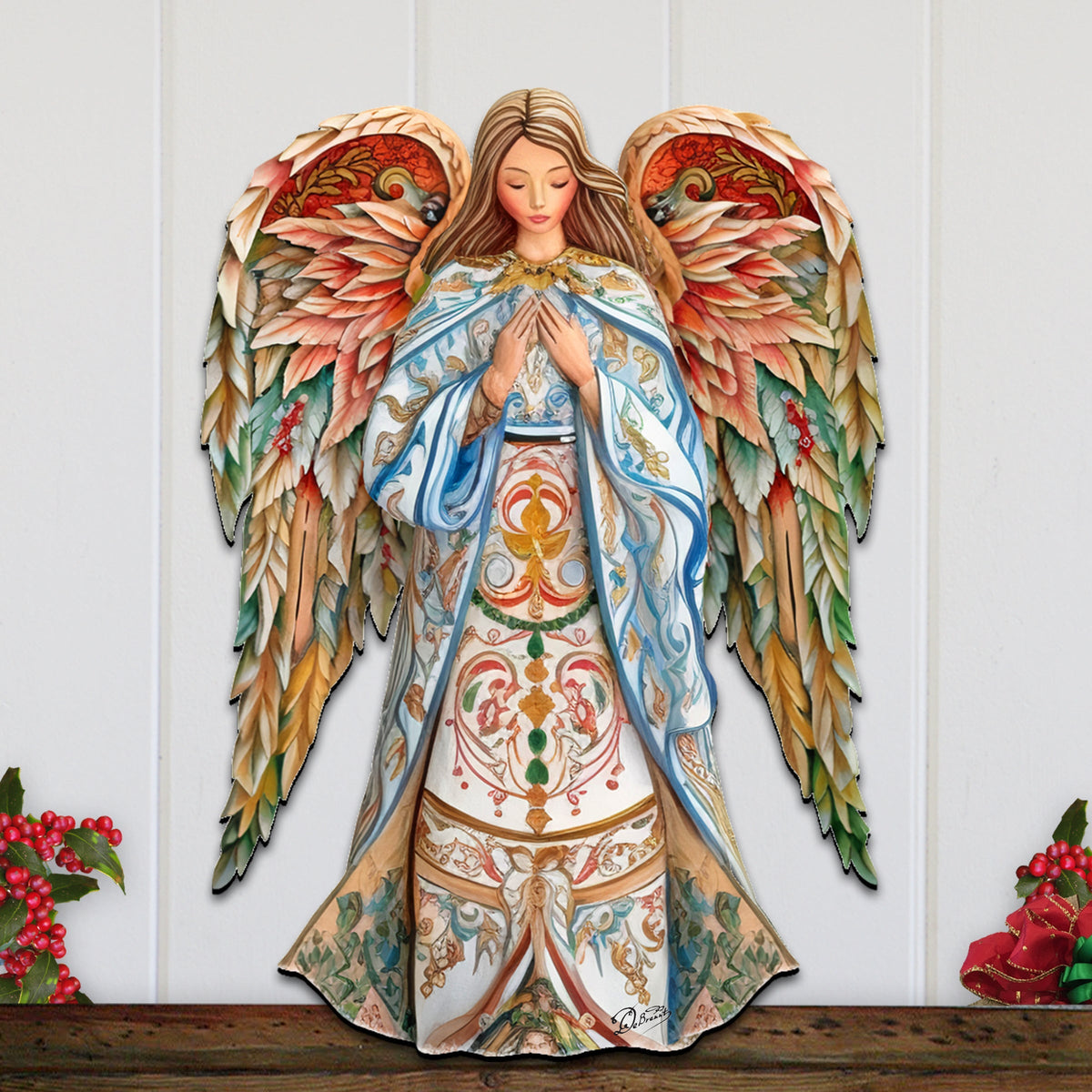 Elegant Angel of Hope Wood Art