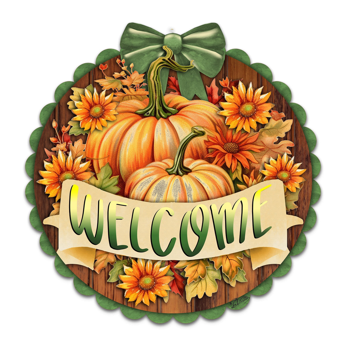 Welcome Fall Wooden Front Door Sign