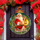 Vintage Santa Christmas Door Decor