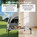Outdoor Dog Cot and Shade Canopy