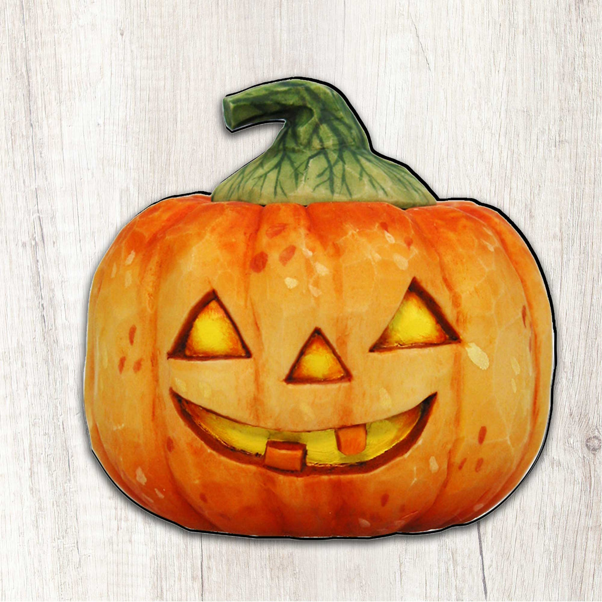 Halloween Jack 'o Lantern Wood Door Art