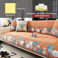 Pet Proof Couch Cover - Boho Chenille Sofa Cover with Tree Embroidery