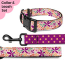 Flower Meadow Dog Collar & Leash