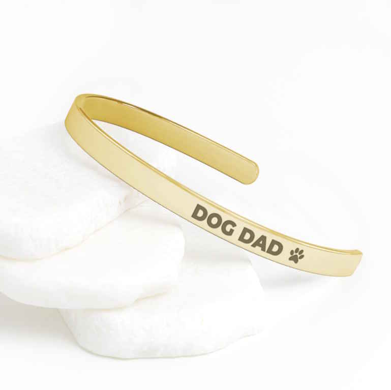 Dog Dad Bracelet in Gold, Rose Gold & Silver