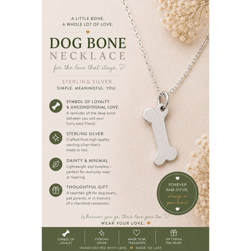 Sterling Silver Dog Bone Necklace