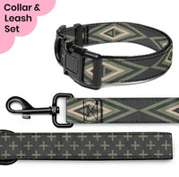 Diamond Geometric Dog Collar & Leash