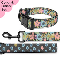 Moody Florals Dog Collar & Leash