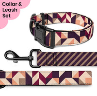 Warm Earth Neutrals Dog Collar & Leash