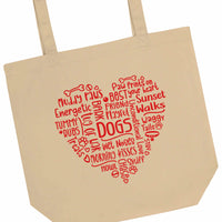 Dog Heart Eco-friendly Tote Bag
