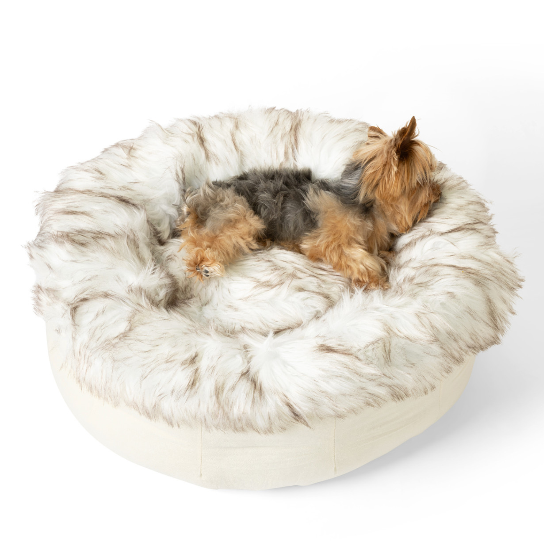 PupPouf™ Faux-Fur Donut Dog Bed