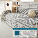 Boho-Chic All-Season Sofa Cover | Light Gray & Pet Proof Couch Cover