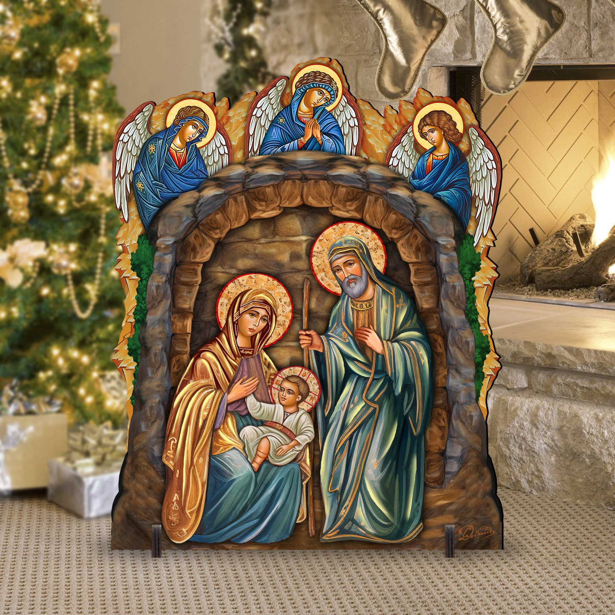 Traditional Nativity & Angels Outdoor Art