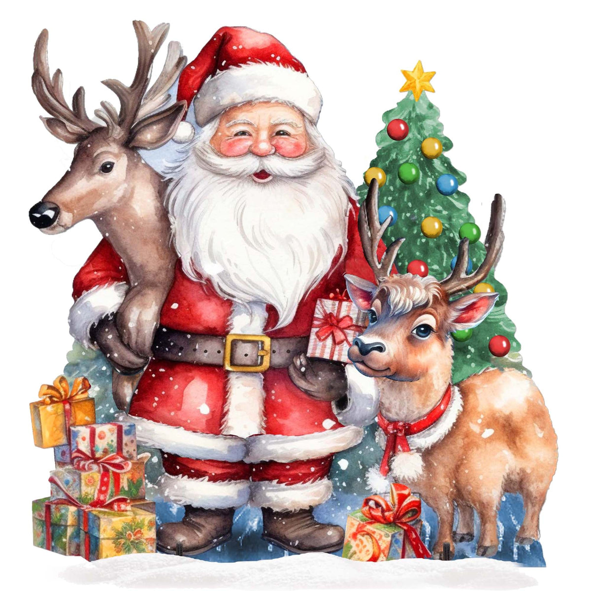 Santa & Reindeer Outdoor Decor