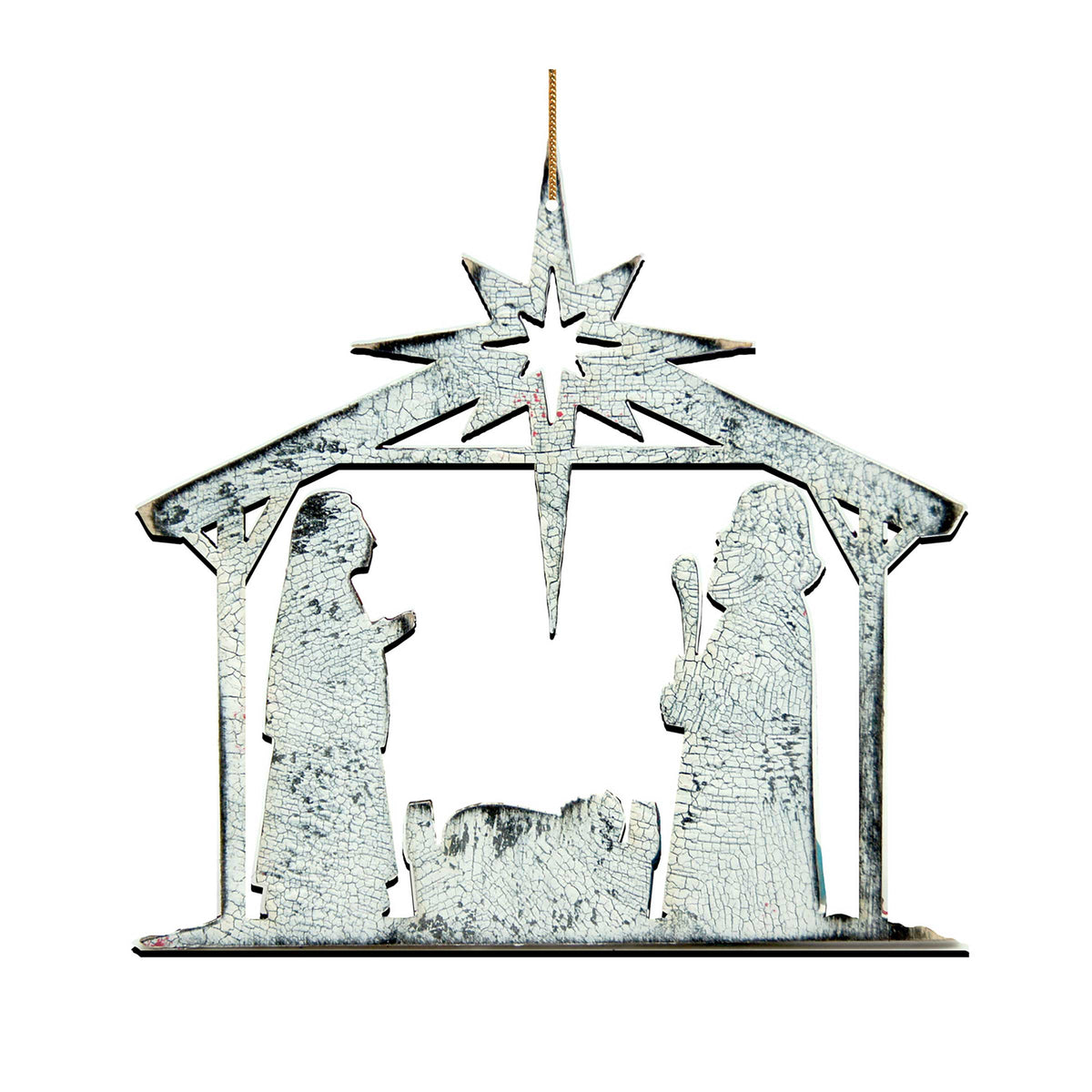 Rising Star Nativity Rustic Door Hanger
