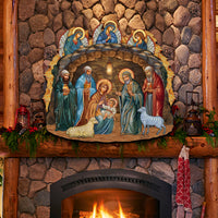 Orthodox Nativity Scene Door Hanger