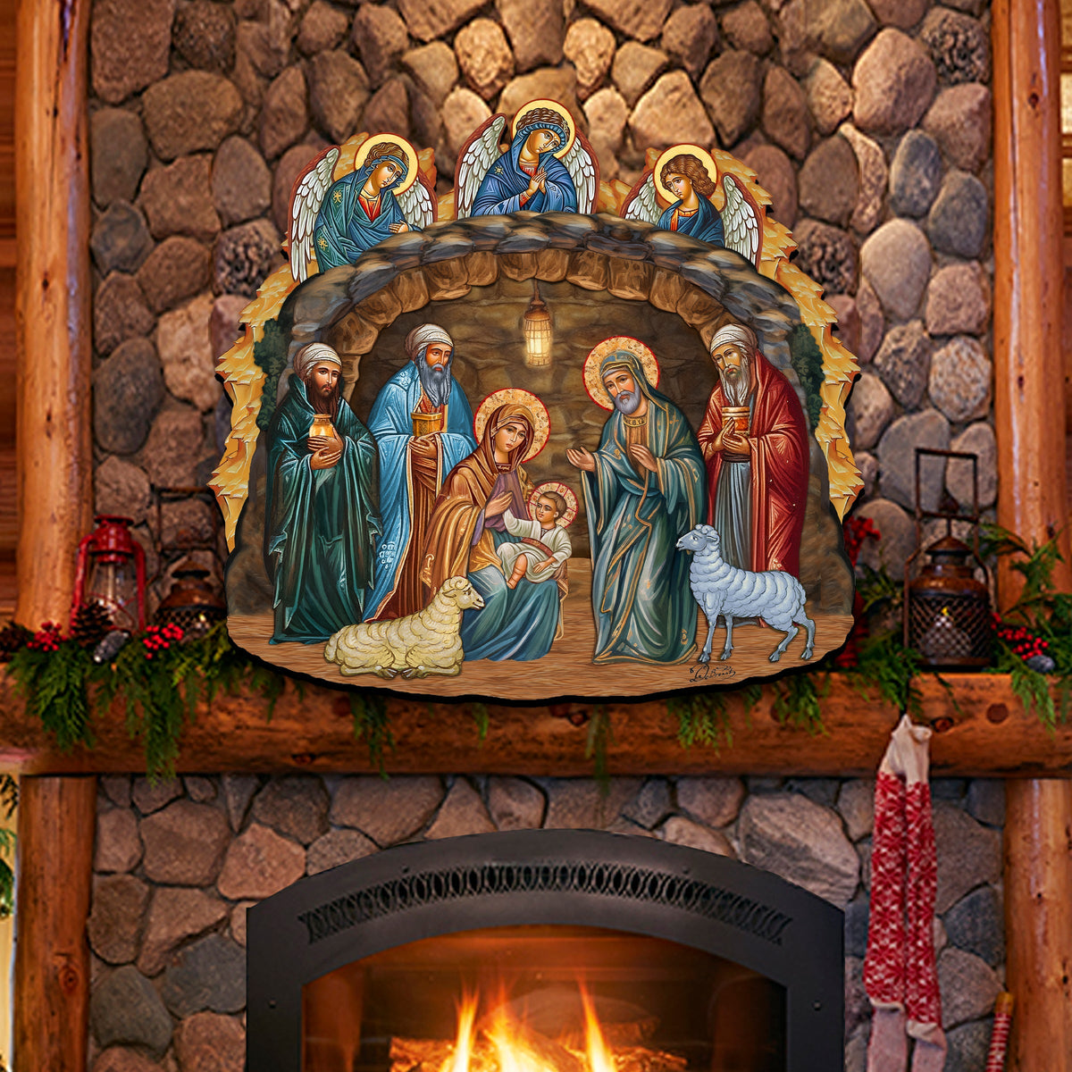 Orthodox Nativity Scene Door Hanger