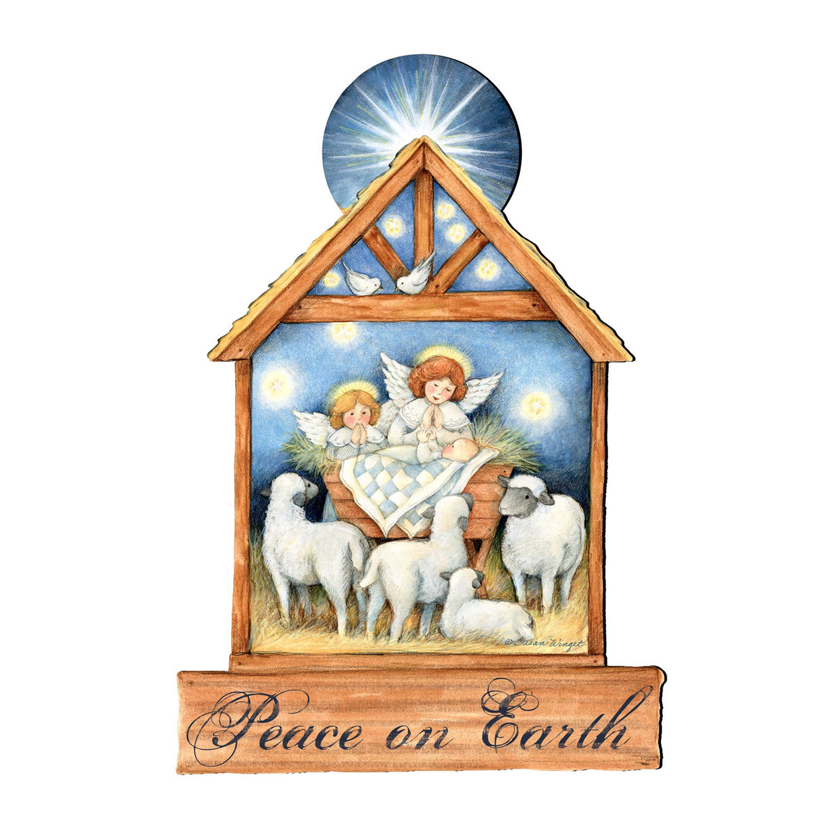 Peace on Earth Door Hanger
