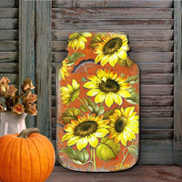 Sunflower Mason Jar Door Decor